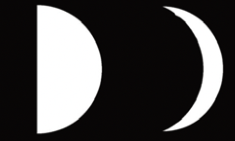The le􀀁 image is how Venus will appear in a small telescope on May 31st and the right on July 18th